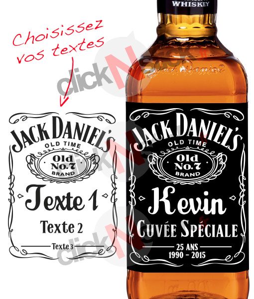 Personnalisation D Etiquette Pour Bouteille De Jack Daniel S Clicknstick