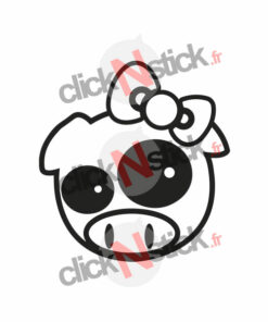 sticker pig cochon kitty jdm