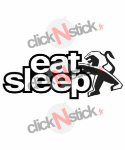 eat sleep peugeot sticker