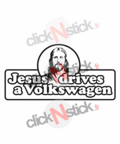 jesus drives a volkswagen vw sticker