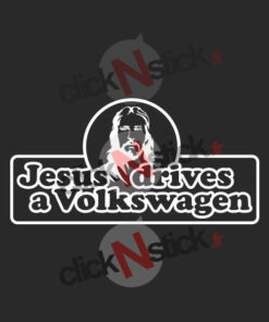 jesus drives a volkswagen vw stickers