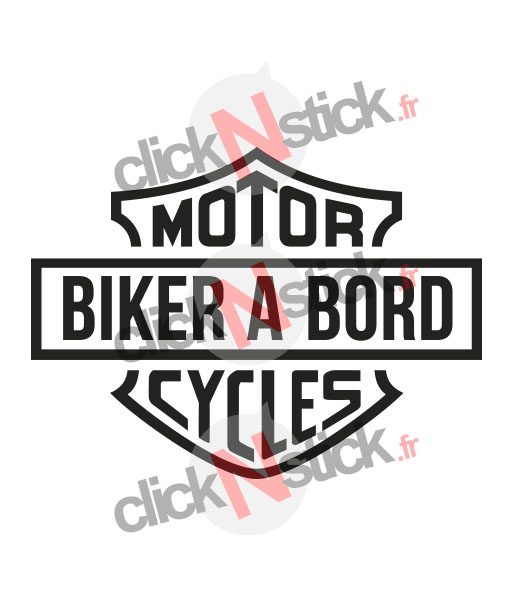 biker à bord Harley Davidson sticker