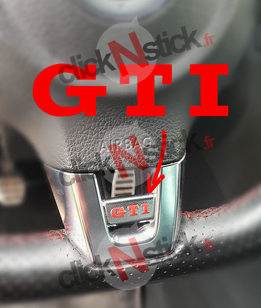 Logo de volant Golf 6 GTI 1 couleur