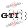 sticker logo golf GTI alvéoles nid d'abeilles