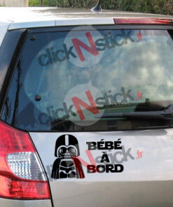Stickers bébé à bord star wars Darth Vader Dark Vador pour fond clair