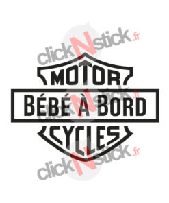 Sticker bébé biker à bord thème Harley Davidson V2