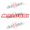 Sticker Malossi racing texte contour lettrage scooter