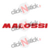 Sticker Malossi texte italique italy italia