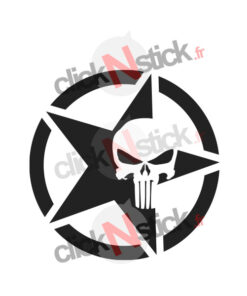 Sticker punisher étoile armée américaine USA