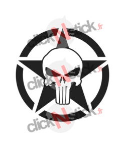 Sticker punisher étoile armée américaine usa version 2