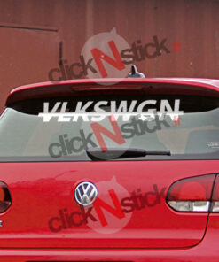 Stickers VLKSWGN volkswagen VW barré sur vitre ou lunette